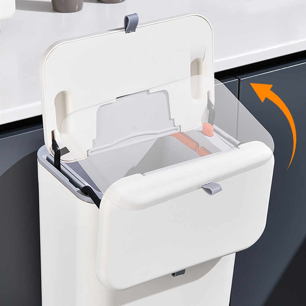 自動收口滑蓋懸浮垃圾桶 Y4805 垃圾桶 廚房垃圾桶 廚餘桶 家用垃圾桶 懸浮垃圾桶-細節圖9