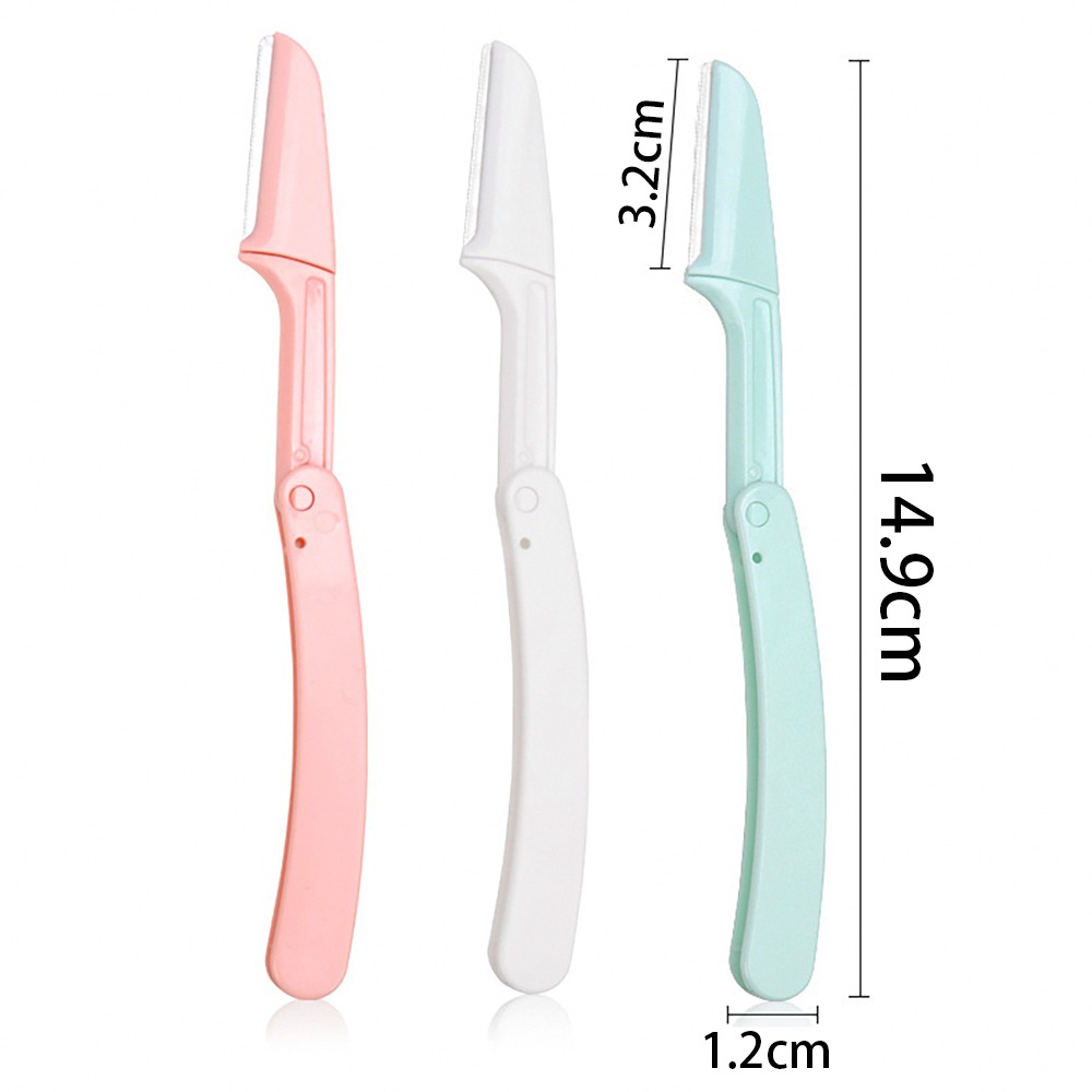 安全折疊修眉刀三入組【顏色隨機】SIN6938 修眉刀 折疊修眉刀-細節圖3