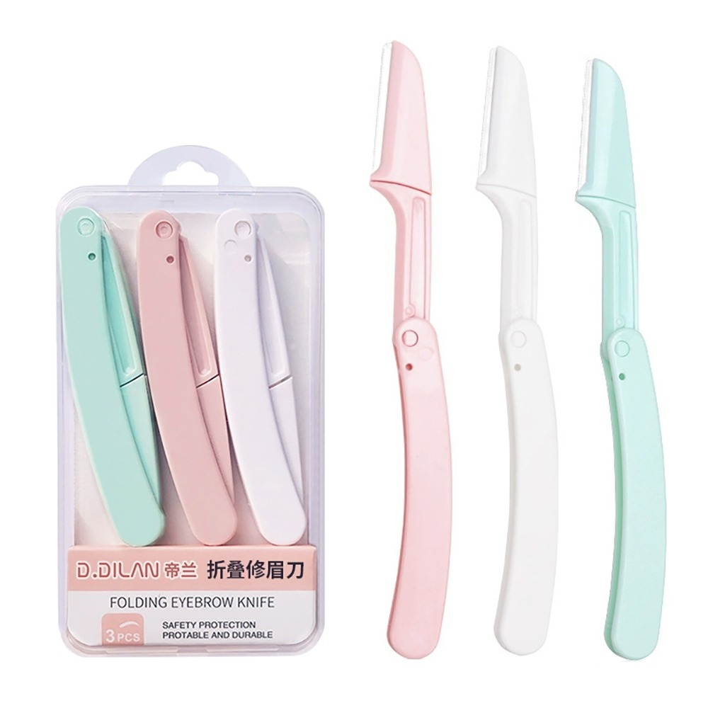 安全折疊修眉刀三入組【顏色隨機】SIN6938 修眉刀 折疊修眉刀-規格圖10