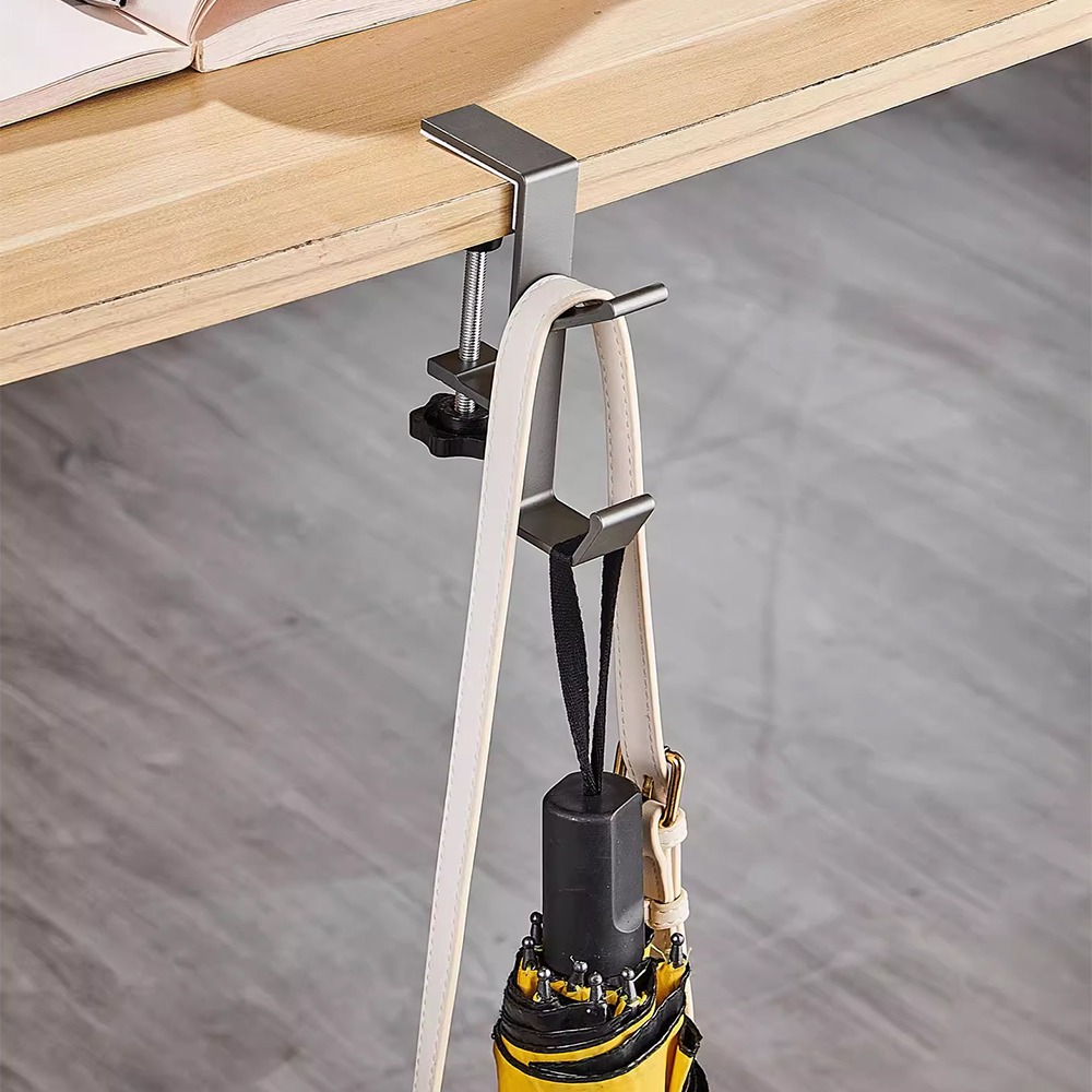 雙層加厚桌邊掛勾 9988 桌邊掛勾 書包掛勾 包包掛勾 耳機掛架 掛勾 掛架 居家收納-細節圖4