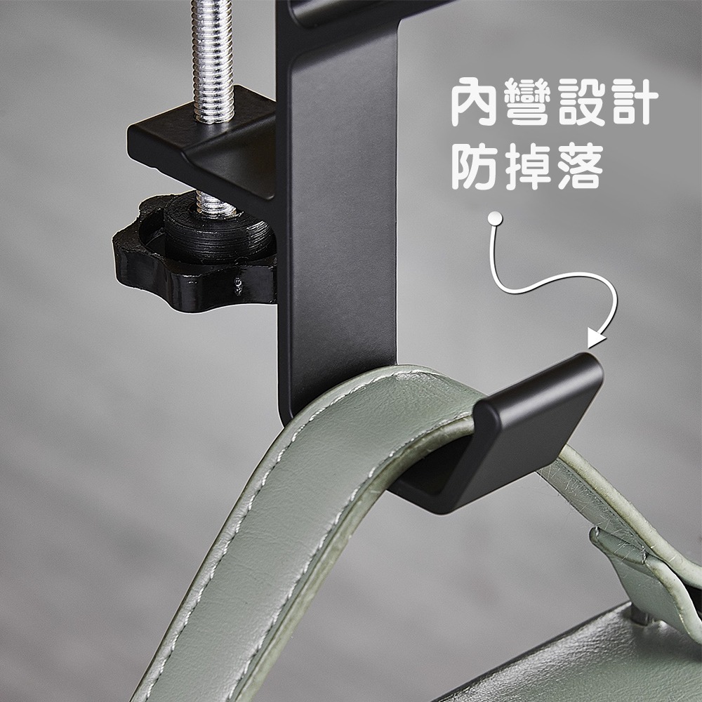 雙層加厚桌邊掛勾 9988 桌邊掛勾 書包掛勾 包包掛勾 耳機掛架 掛勾 掛架 居家收納-細節圖9
