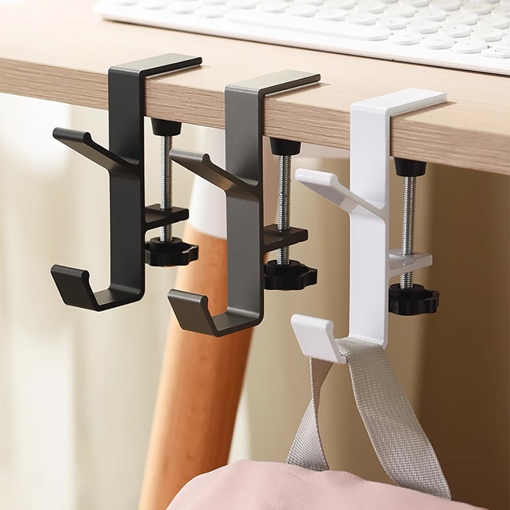 雙層加厚桌邊掛勾 9988 桌邊掛勾 書包掛勾 包包掛勾 耳機掛架 掛勾 掛架 居家收納-細節圖11