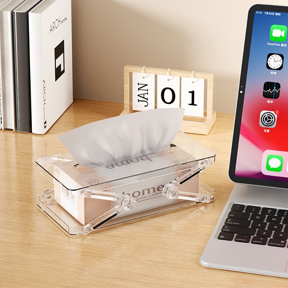 彈簧面紙收納盒 WF25715 面紙盒 紙巾盒 升降面紙盒 升降式面紙盒 下沉式面紙盒-細節圖10