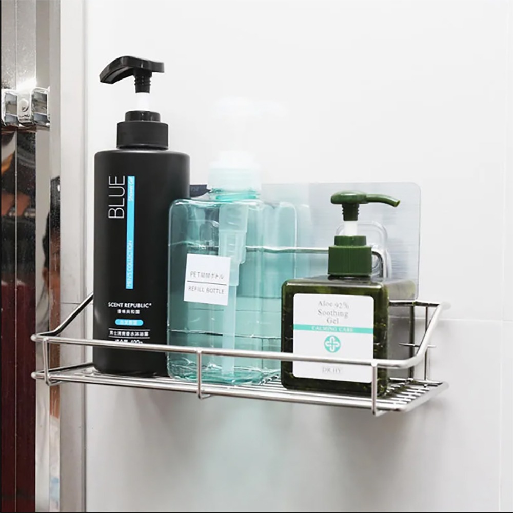 無痕壁貼不鏽鋼置物架 SIN9226 不鏽鋼置物架 置物架 收納架 浴室收納 居家收納 廚房收納-細節圖11