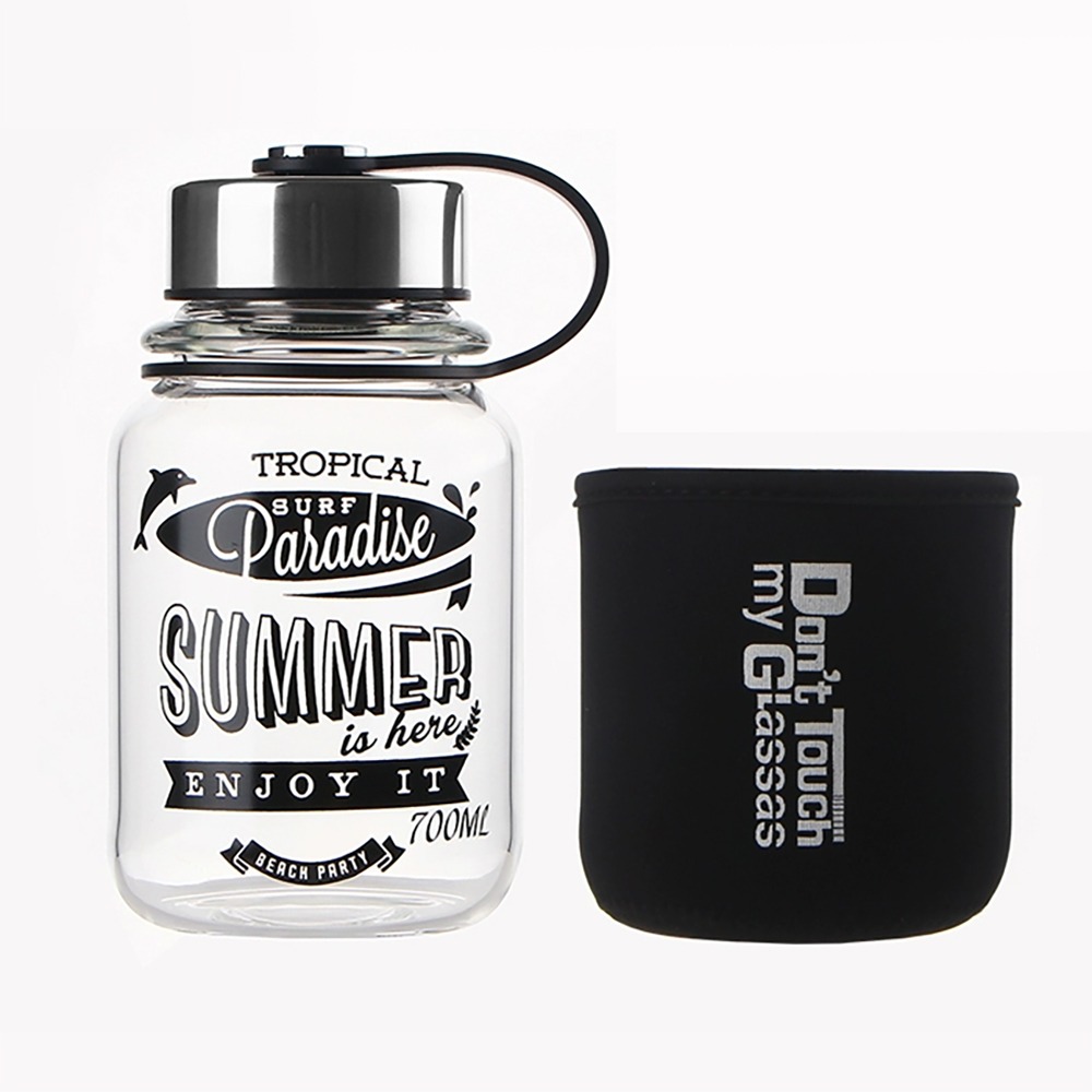 附杯套700ml玻璃水壺 SIN6166 玻璃水壺 玻璃杯 運動水壺-細節圖2