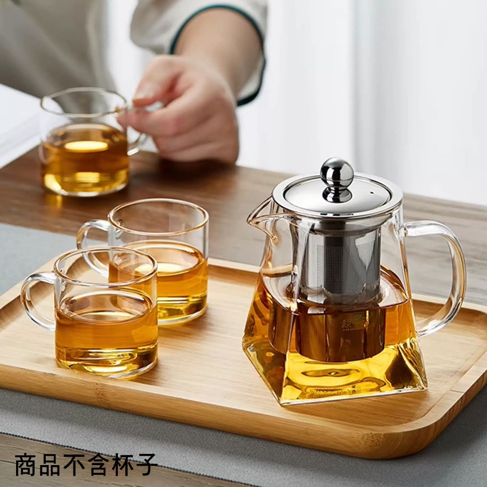 【質感美學】耐熱玻璃花茶壺 SIN8147 550ml 不鏽鋼濾芯 咖啡分享壺 辦公室泡茶杯 玻璃壺 煮茶壺 現貨-細節圖11
