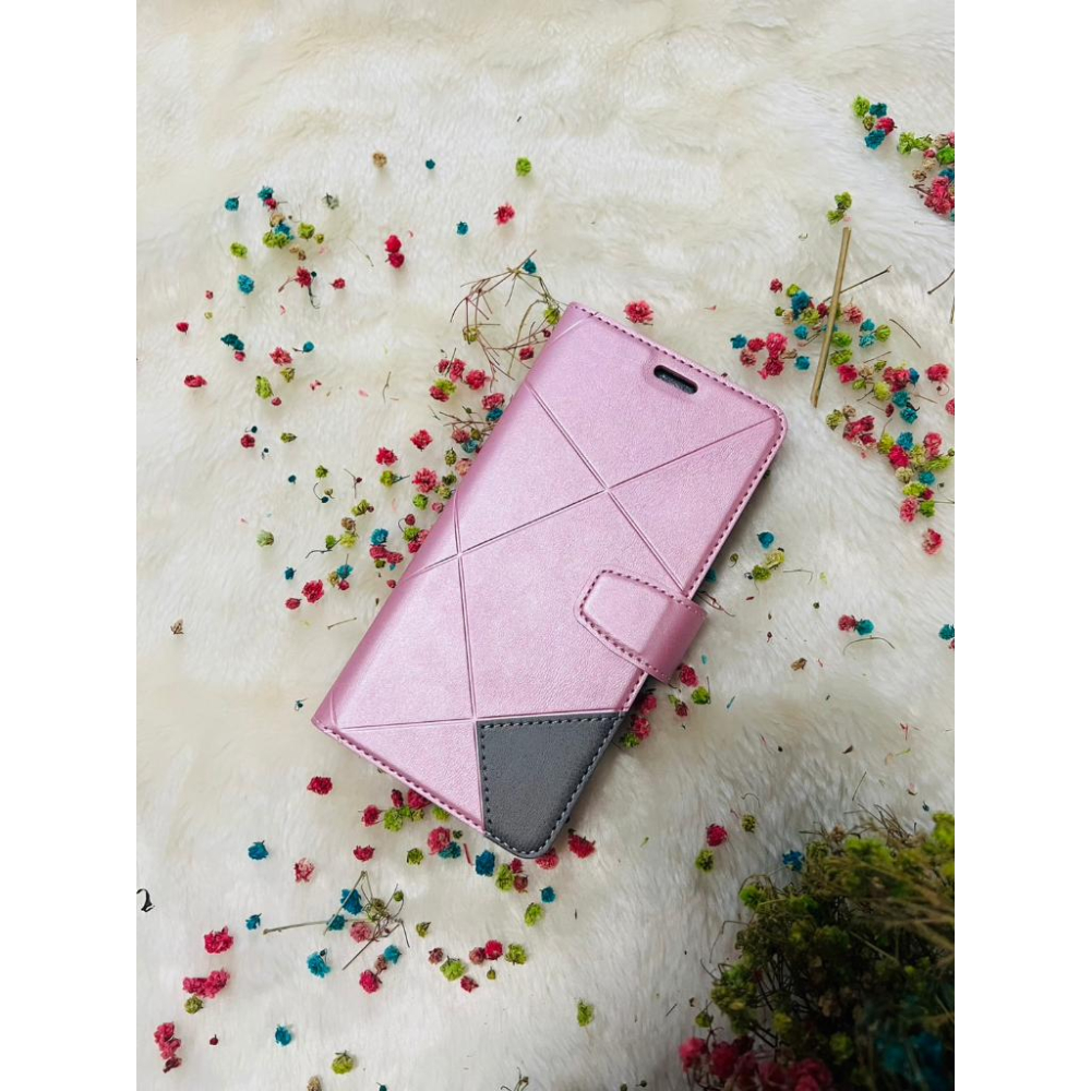 Vivo V21 V21S V23 V23E  菱格壓紋拼接卡片站立磁扣手機皮套保護殼-細節圖6