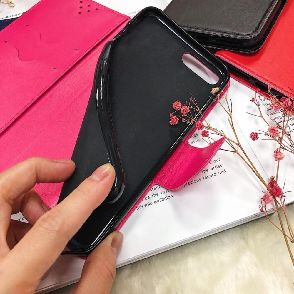 小米 POCO X5 X5Pro 5G 極簡皮革素色可站立書本式側翻皮套 保護殼-細節圖3