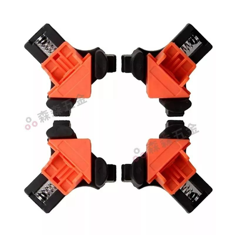 直角夾 木工直角夾 90度夾具 木工夾具 直角夾具 90度 相框 4角 固定 單手 彈簧固定 固定夾【森森五金】-細節圖2