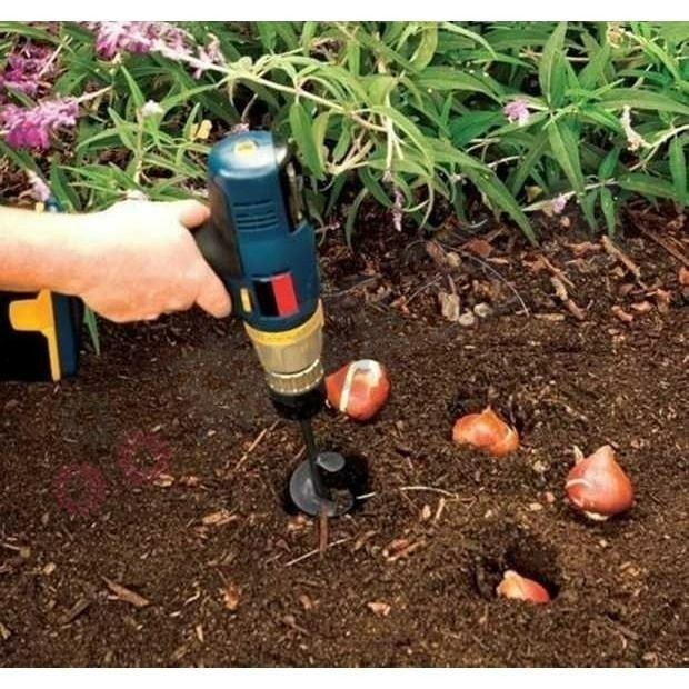 鬆土鑽 電鑽螺旋鬆土 園藝種植打洞神器 合金地鑽鑽頭 花園種花 菜地種菜 挖土 鑽土必備 麻花鑽頭【森森五金】-細節圖8