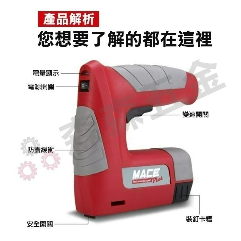 打釘槍 充電鋰電釘槍 便攜式電動射釘槍 碼釘槍 門型釘 木工氣槍釘 電動拉鉚槍【森森五金】-細節圖7