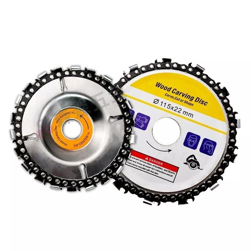 角磨機鏈條盤 鏈條盤 鏈條鋸片 100型 4吋22齒 木工鏈條盤 切割片 木工油鋸盤 砂輪機鏈條盤 木材開槽【森森五金】-細節圖2