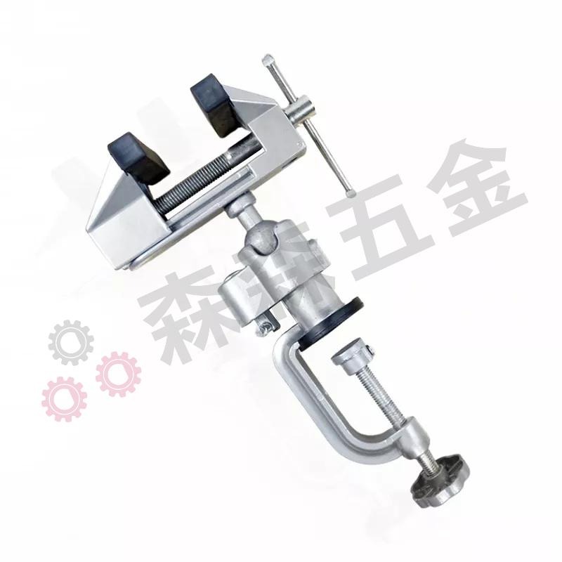 萬向鉗 桌上型台虎鉗 小台鉗 鋁合金桌虎鉗 台鉗 工作 電子維修 焊接 輔助 工廠【森森機具】-細節圖2