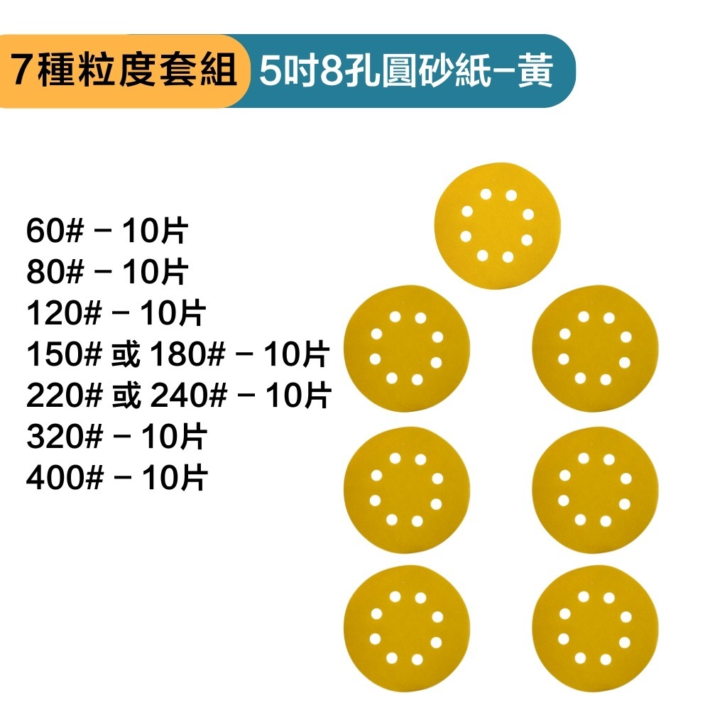 紅砂5寸8孔植絨砂紙 氧化鋁125氣磨拋光砂紙 圓盤砂紙 打磨機自粘砂紙打磨牆面砂紙批發打磨機 砂紙【森森五金】-規格圖9