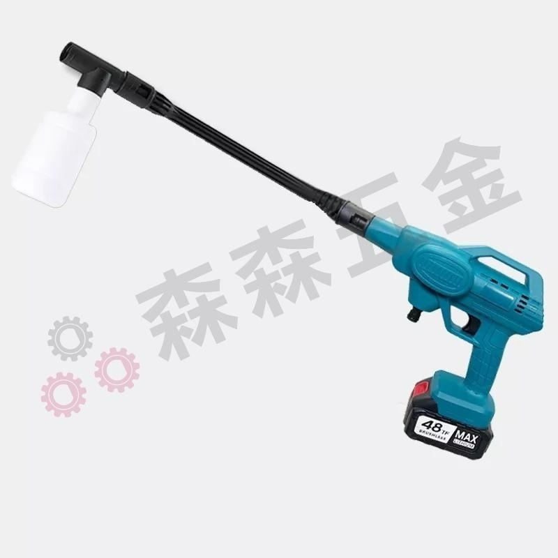 洗車機 水槍 高壓洗車機 便攜式水槍 電動洗車機 洗車槍【升級版】高壓清洗水槍 超強水柱 洗車水槍【森森五金】-細節圖2