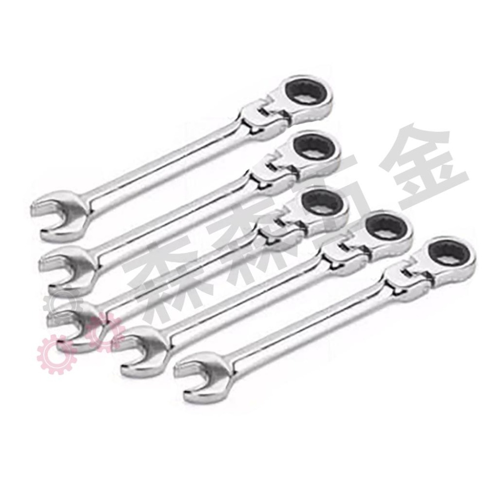 兩用活動棘輪扳手搖頭齒輪180° 梅花開口雙用CRV72齒快速【超便宜】13mm～19mm【森森五金】-細節圖2