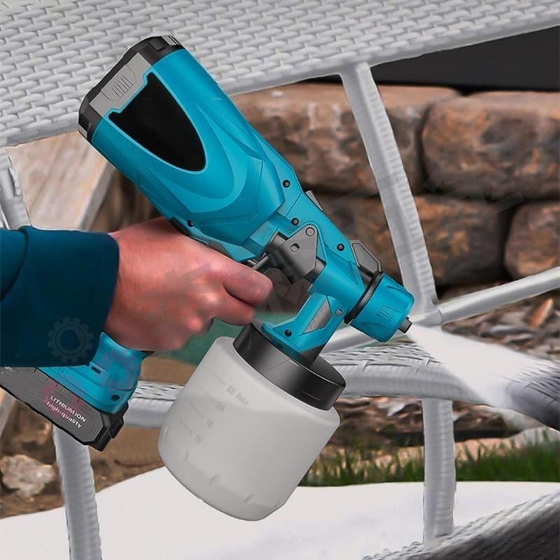 電動噴漆槍 鋰電噴漆槍 無線噴漆 便攜式鋰電噴漆槍【一年保固】電動乳膠漆噴塗機 油漆塗料噴漆 除甲醛自動噴【森森五金】-細節圖9