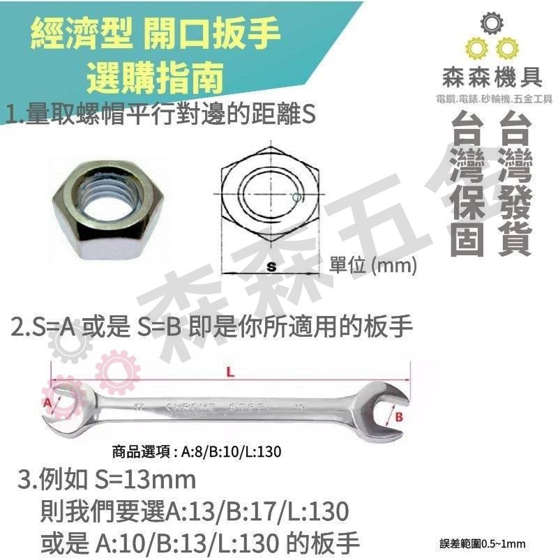 雙頭開口扳手工具扳手 汽車叉口扳手 公制雙開口扳手 鍍锌鍛壓開口扳手【森森五金】-細節圖2