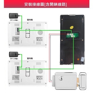 可視門鈴 對講機 7寸可視門鈴 彩色可視對講機 門禁系統 1對多 監視器 中控開鎖 門鈴【森森五金】-細節圖9