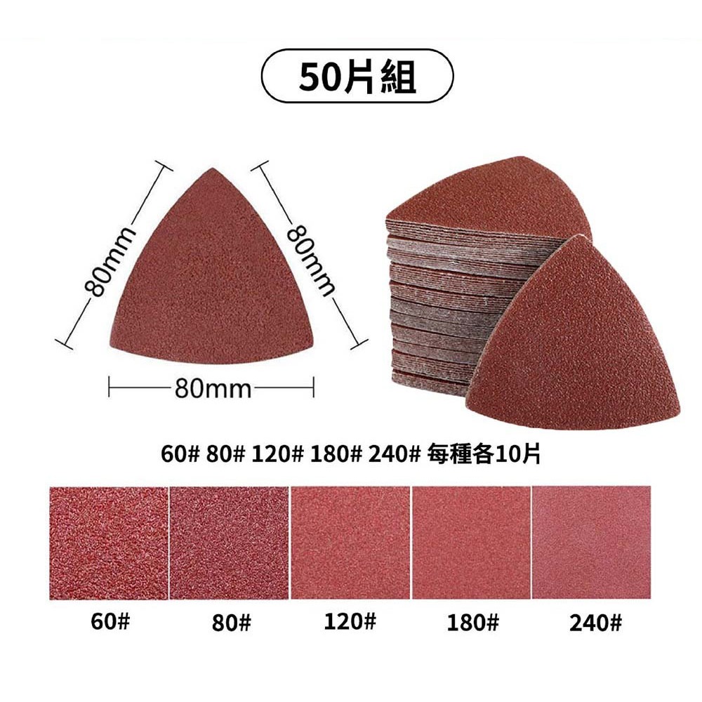 【森森五金】現貨 磨切機 三角砂紙 電動磨切機 萬用寶 魔鬼氈三角砂紙  切石機 磨石機 磨削機-規格圖8