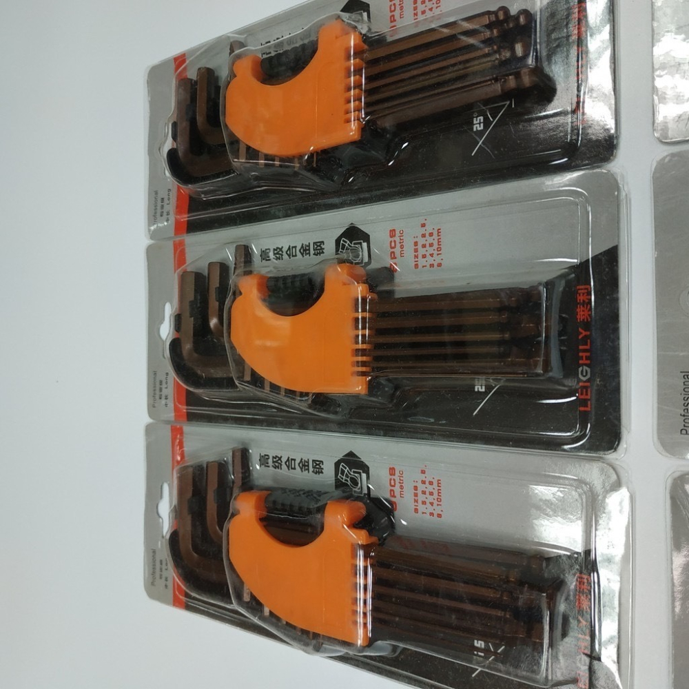 內六角板手 內六角扳手 L型扳手 S2材質  L型 9件套 公制 中長  特長球頭 內六角 鉻鋼/S2材質【森森五金】-細節圖6