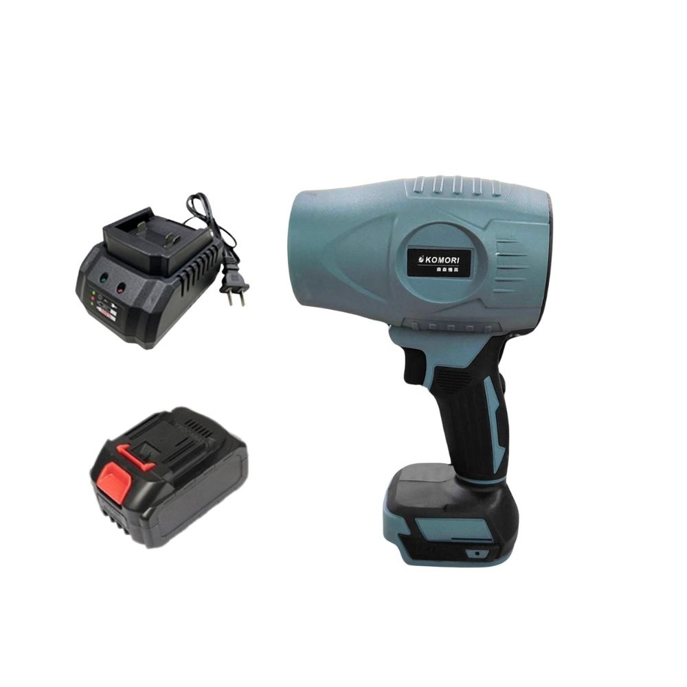 無刷暴力風扇-灰色【1電+1座充】