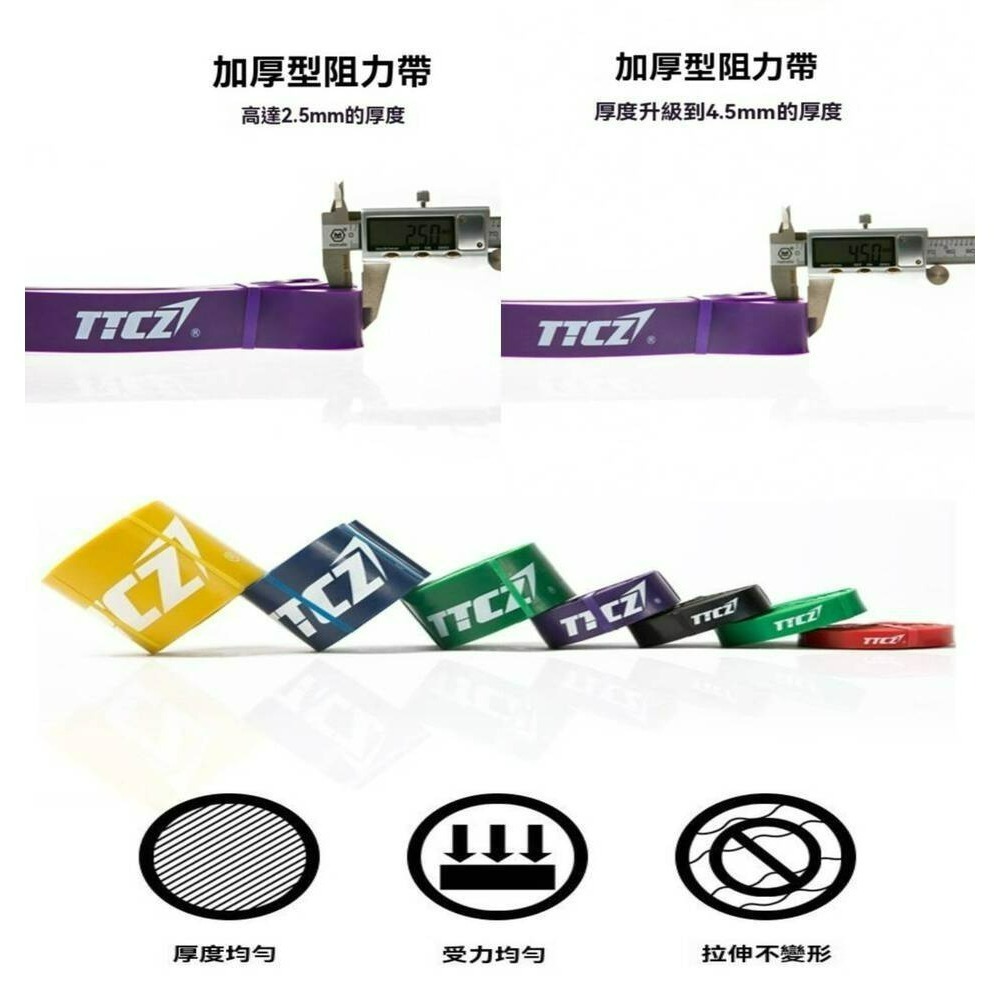 公司貨TTCZ  進口阻力帶 瑜珈帶 彈力帶  天然乳膠  拉力帶  拉力繩 健身帶 訓練帶-細節圖2