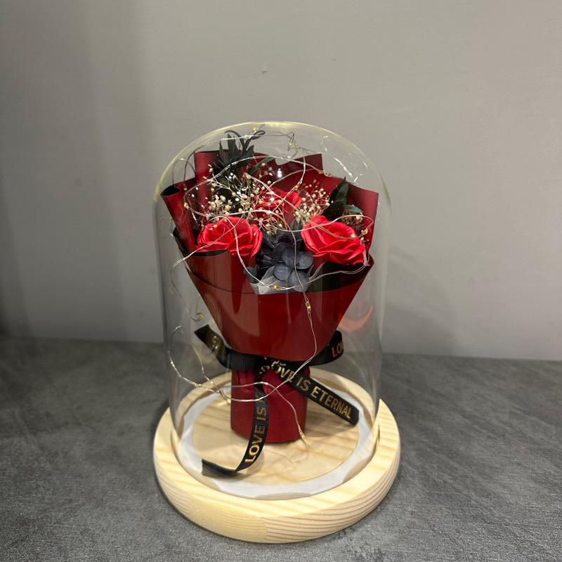 【台灣現貨】情人節禮物 香皂花擺飾 生日禮物 畢業禮物 情人節花束 升遷禮物 永生花 乾燥花 小花束  告白 情人節-細節圖7