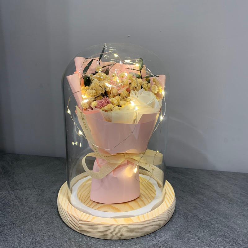 【台灣現貨】情人節禮物 香皂花擺飾 生日禮物 畢業禮物 情人節花束 升遷禮物 永生花 乾燥花 小花束  告白 情人節-細節圖8