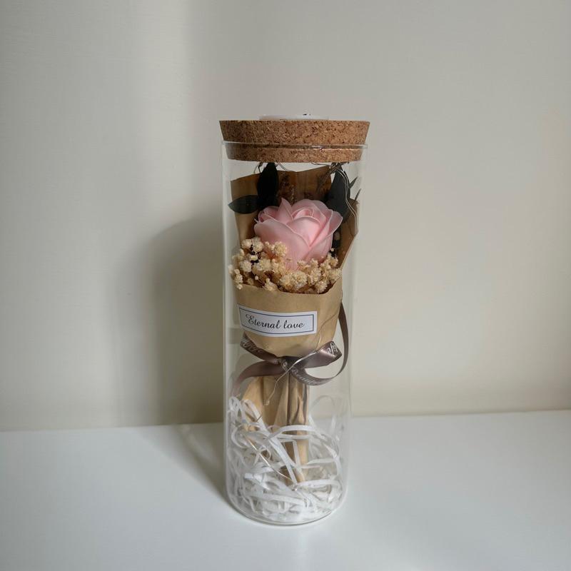 【台灣現貨】節日送禮花束 乾燥花 七夕 畢業花束 情人節 香皂仿真花 教師節 感恩花束 生日禮物 送女生禮物 玫瑰花-細節圖8