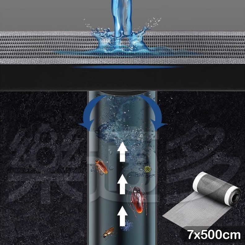 捲裝排水孔貼 SP4879 排水孔毛髮堵塞 排水孔濾網 排水孔蓋 排水孔堵塞 排水孔防蟑螂 浴室排水孔 水槽水孔 地漏貼-細節圖11