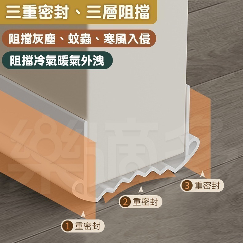 【升級波浪型】PVC門底密封條 防風防蟲防塵門縫條 1890-細節圖7
