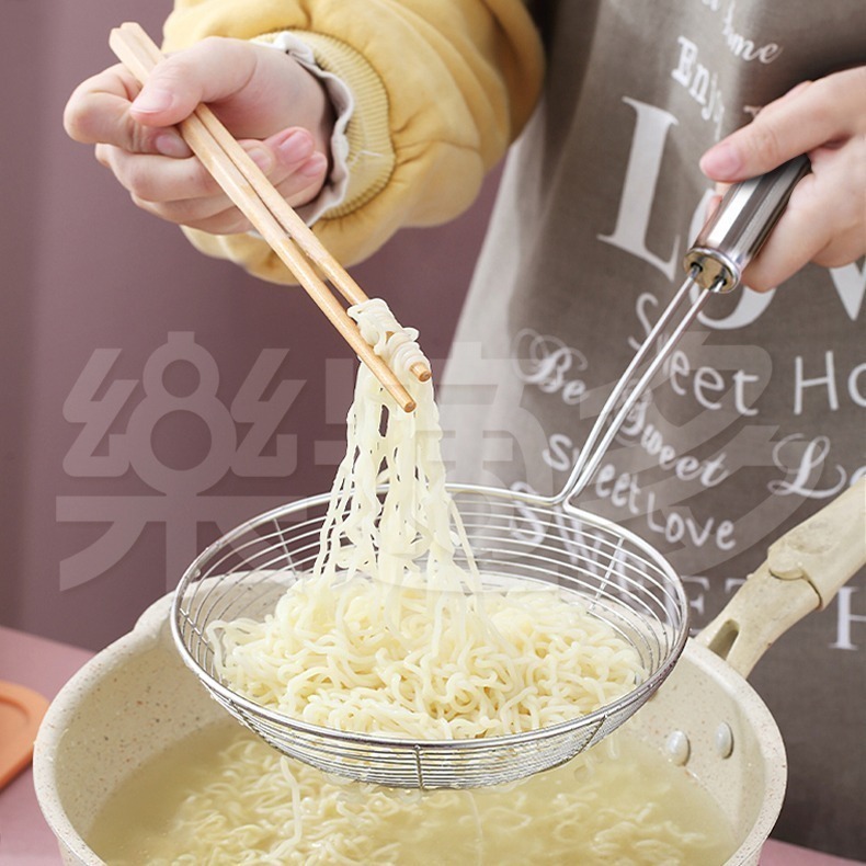 304不鏽鋼家用撈勺 SIN6041 撈麵勺 油炸勺 油炸撈 線漏勺-細節圖5