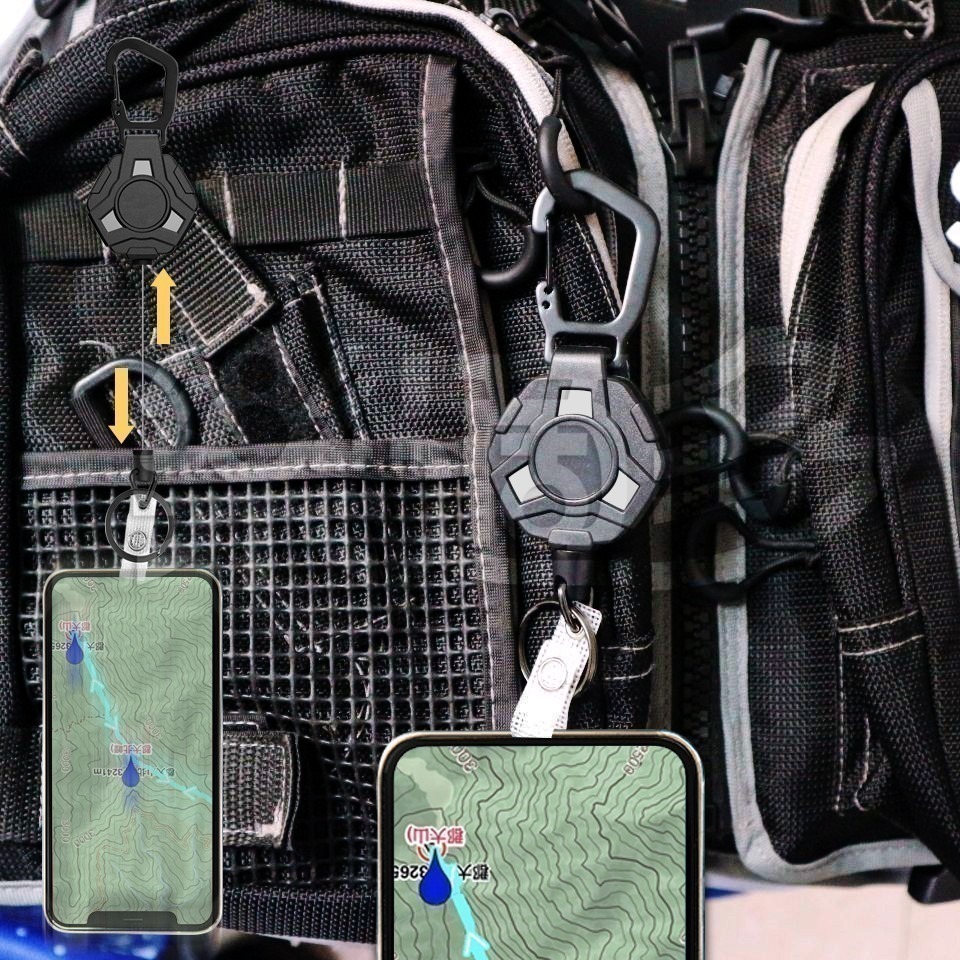 高彈力鋼絲伸縮萬用扣 QD2145 伸縮登山扣 伸縮鑰匙扣 伸縮扣 鑰匙圈 登山扣 鑰匙扣 掛勾 掛繩登山扣-細節圖4