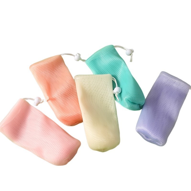 6層加厚束口起泡網【隨機出貨】A78 起泡網 雙層起泡網 香皂起泡網 洗臉起泡網 起泡袋-細節圖2