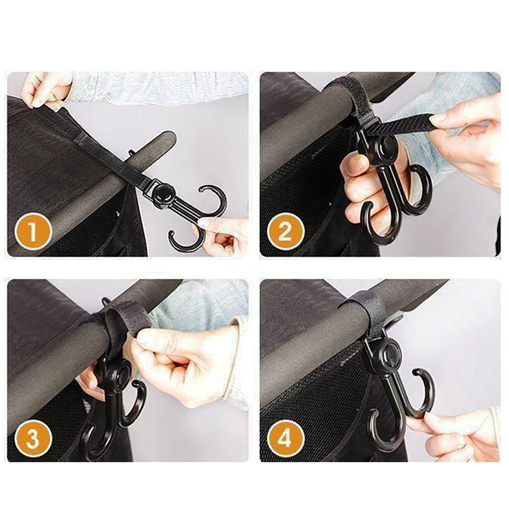 多功能萬用雙掛勾 SIN9280 掛勾 嬰兒車掛勾 魔鬼氈掛勾-細節圖6