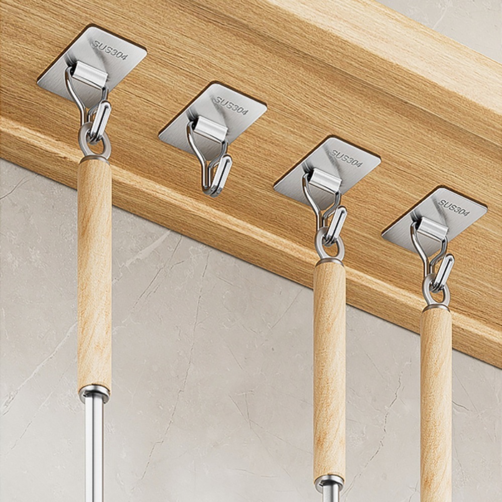 黏貼式304不鏽鋼無痕掛勾5入/組 SIN9203 掛勾 無痕掛勾 不鏽鋼掛勾 居家收納 浴室收納 收納掛勾-細節圖6