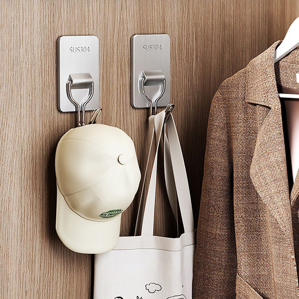 黏貼式304不鏽鋼無痕掛勾5入/組 SIN9203 掛勾 無痕掛勾 不鏽鋼掛勾 居家收納 浴室收納 收納掛勾-細節圖9