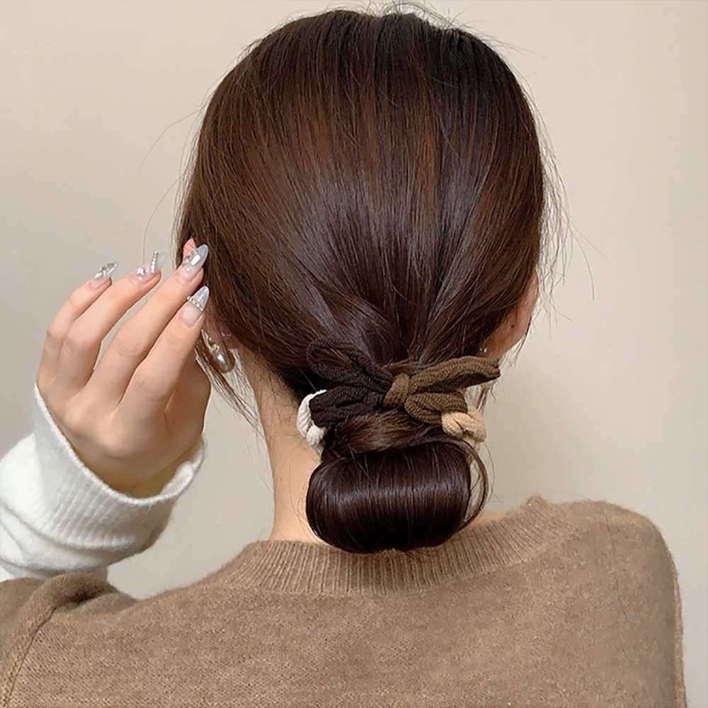 麻花編織髮繩10入組【顏色隨機】SIN7402 髮繩 髮束 髮圈 橡皮筋-細節圖9