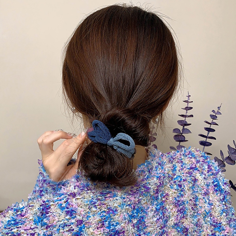 麻花編織髮繩10入組【顏色隨機】SIN7402 髮繩 髮束 髮圈 橡皮筋-細節圖10