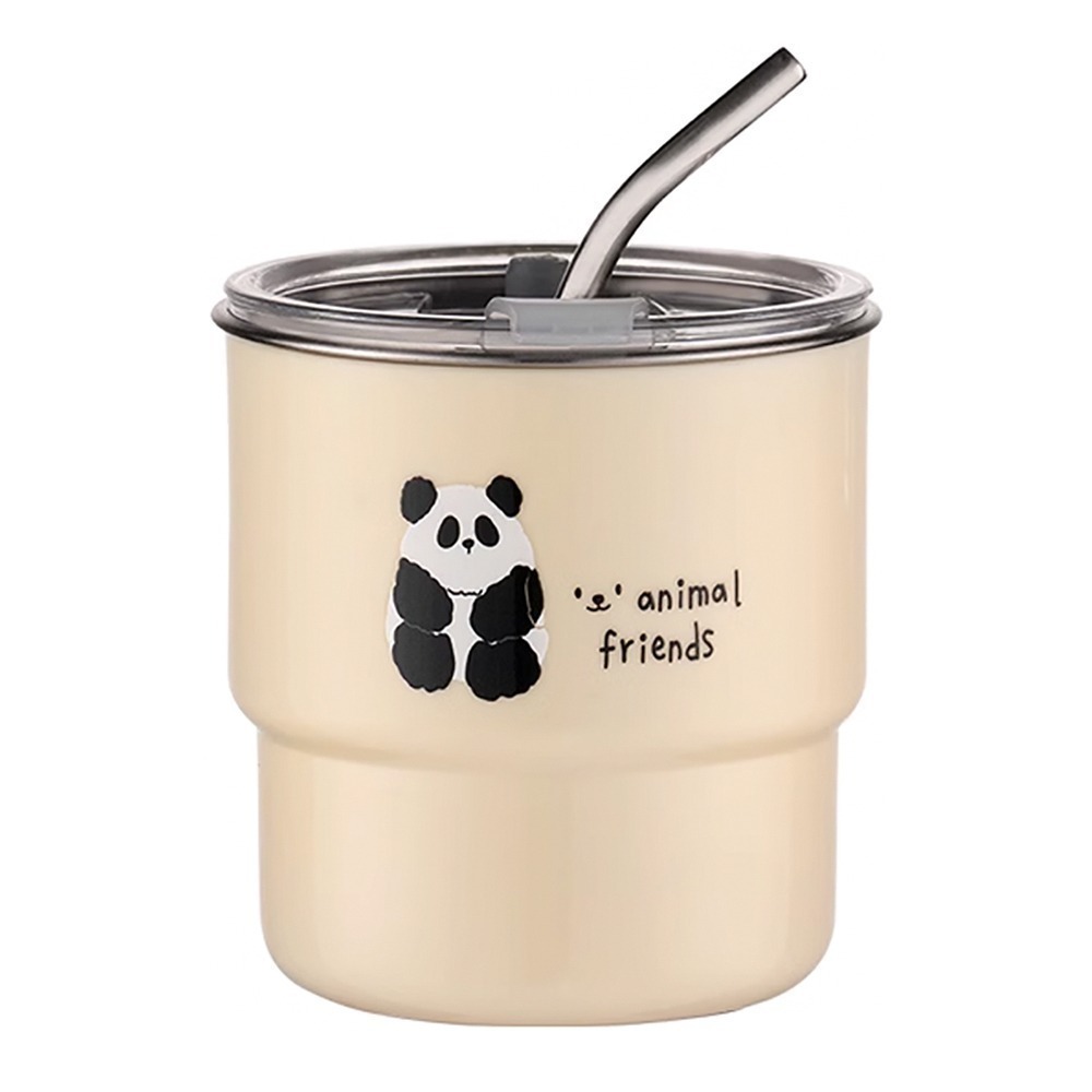 熊貓鱷魚304不鏽鋼隨行咖啡杯450ml SIN8150 咖啡杯 水杯 隨手杯 不鏽鋼杯-細節圖2