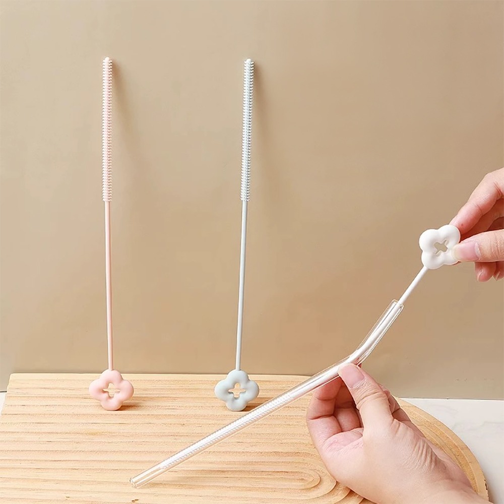 馬卡龍花朵吸管刷 顏色隨機5入/組 SIN6634 吸管刷 吸管清潔刷-細節圖10