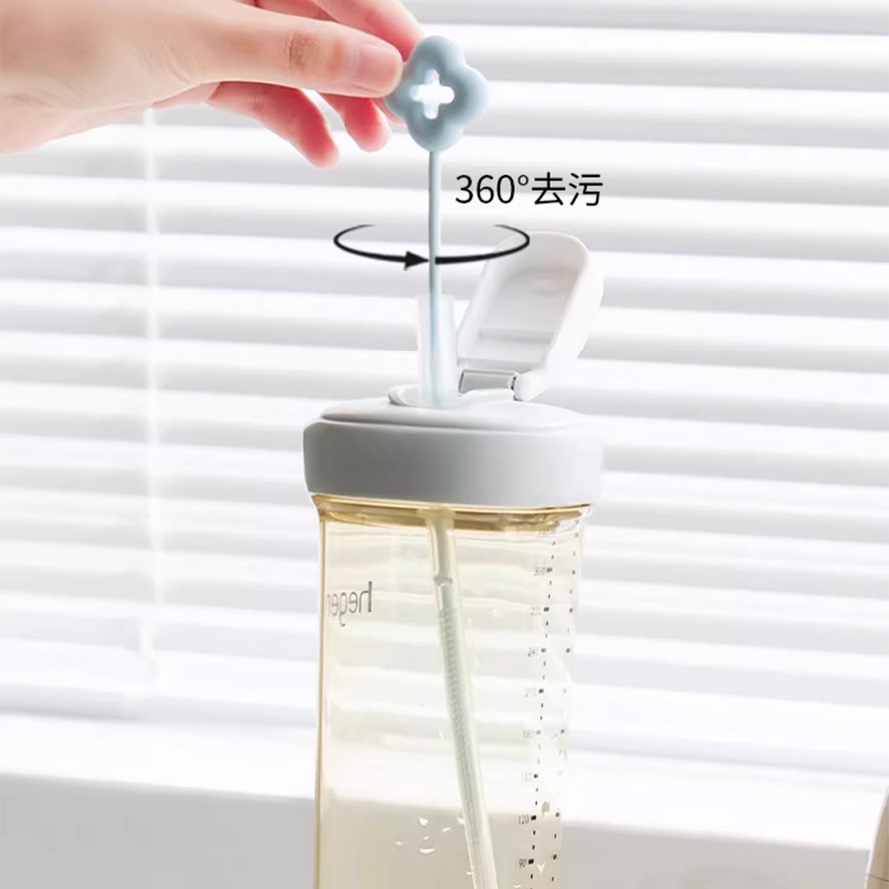 馬卡龍花朵吸管刷 顏色隨機5入/組 SIN6634 吸管刷 吸管清潔刷-細節圖11