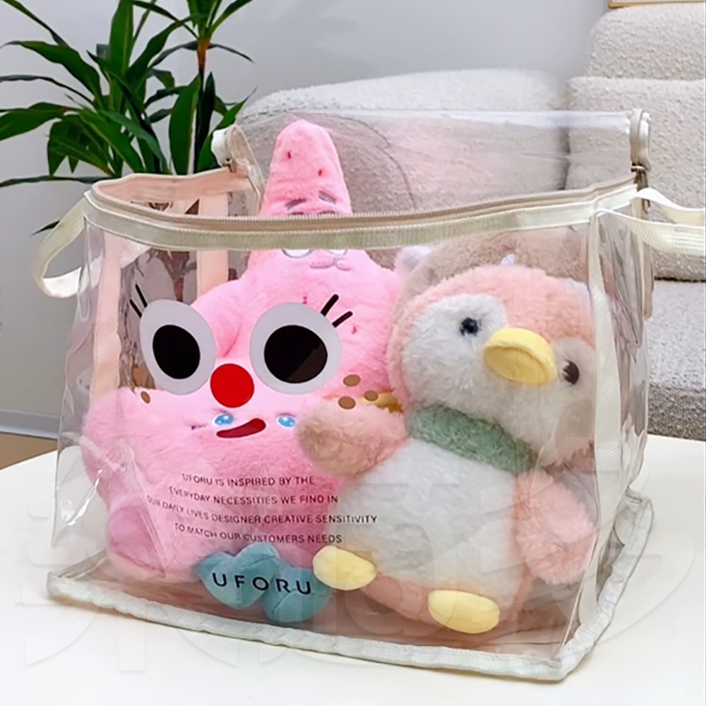 卡通透明防塵收納袋【顏色隨機出貨】SIN8805 收納袋 衣物收納袋 玩偶收納 居家收納-細節圖9