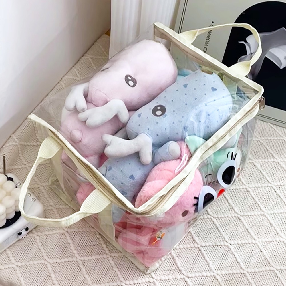 卡通透明防塵收納袋【顏色隨機出貨】SIN8805 收納袋 衣物收納袋 玩偶收納 居家收納-細節圖10