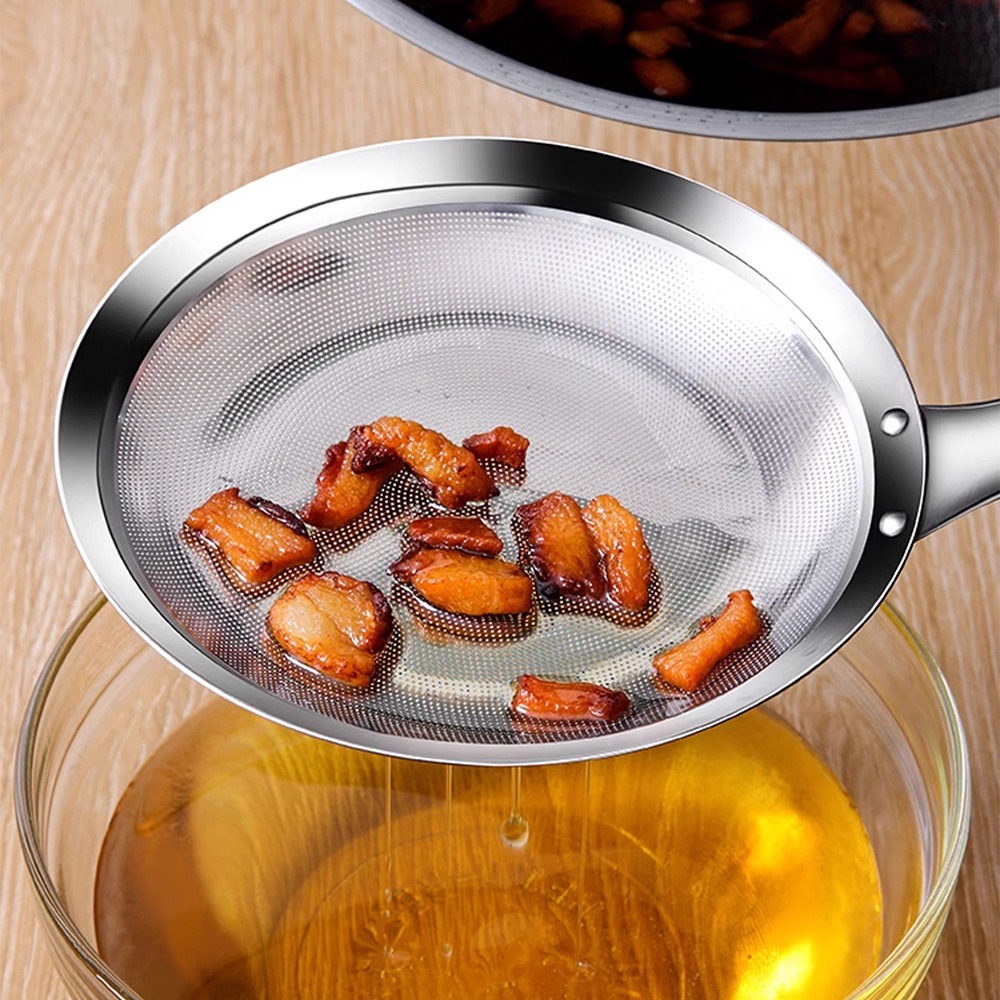 加寬304不鏽鋼火鍋濾勺 SIN6645 濾油 撈浮沫 浮沫勺 濾勺 浮沫撈勺-細節圖4