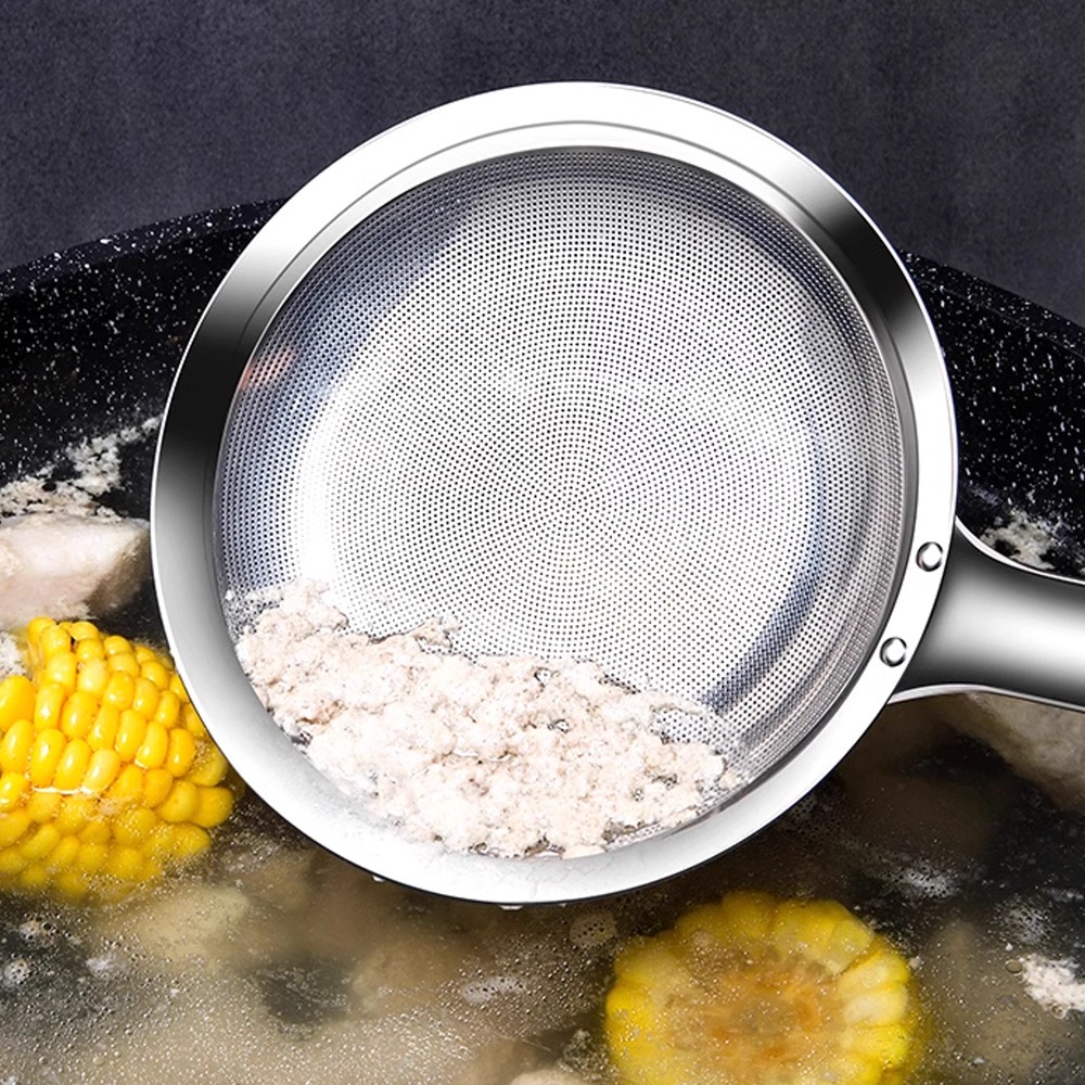 加寬304不鏽鋼火鍋濾勺 SIN6645 濾油 撈浮沫 浮沫勺 濾勺 浮沫撈勺-細節圖5