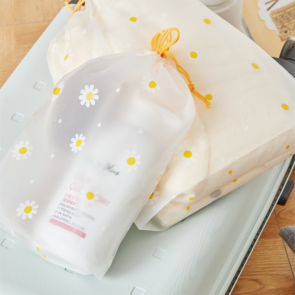 12入小雛菊束口袋 SIN8840 束口收納袋 束口袋 收納袋 衣物收納袋 旅行收納-細節圖5