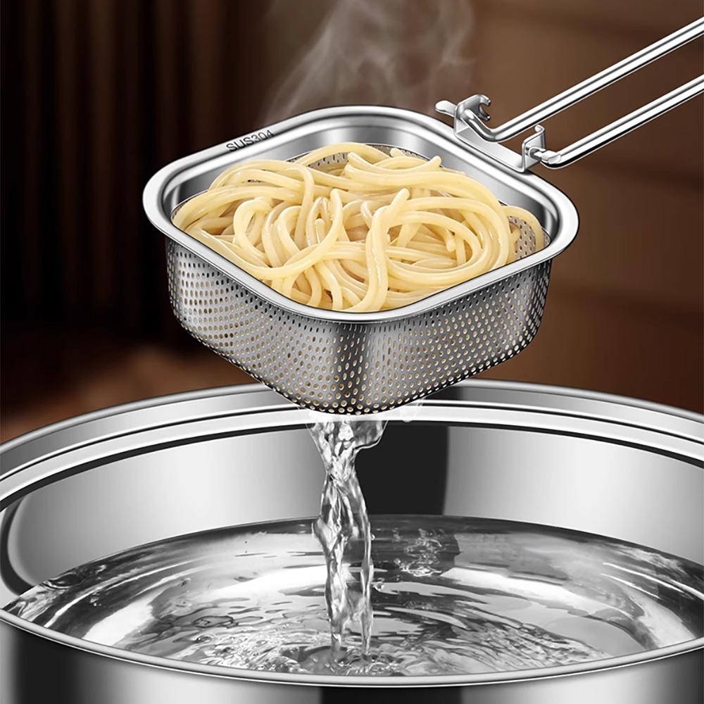 方形304不鏽鋼可調節火鍋漏勺 SIN6049 火鍋撈網勺 燙麵濾網勺 濾網勺 掛式不鏽鋼過濾網-細節圖10