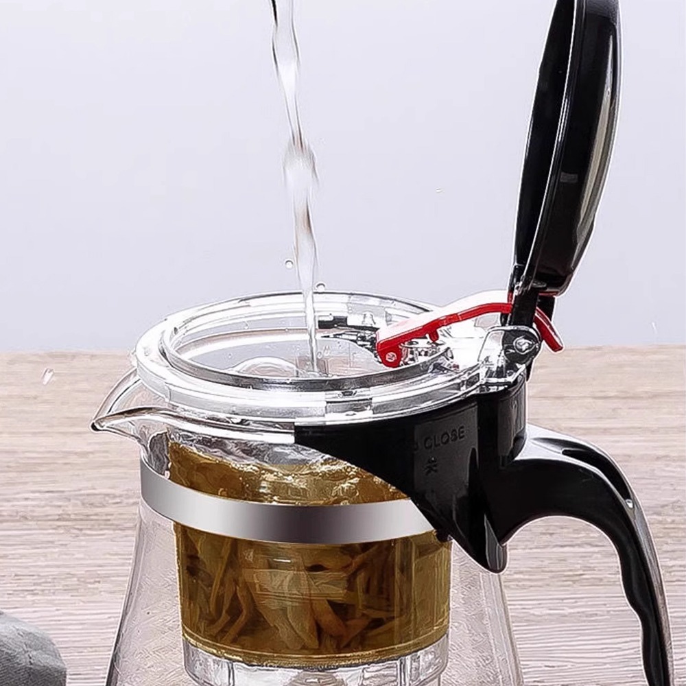 輕壓鼓型泡茶壺 SIN8115 茶壺 泡茶壺 玻璃壺 花茶壺-細節圖5